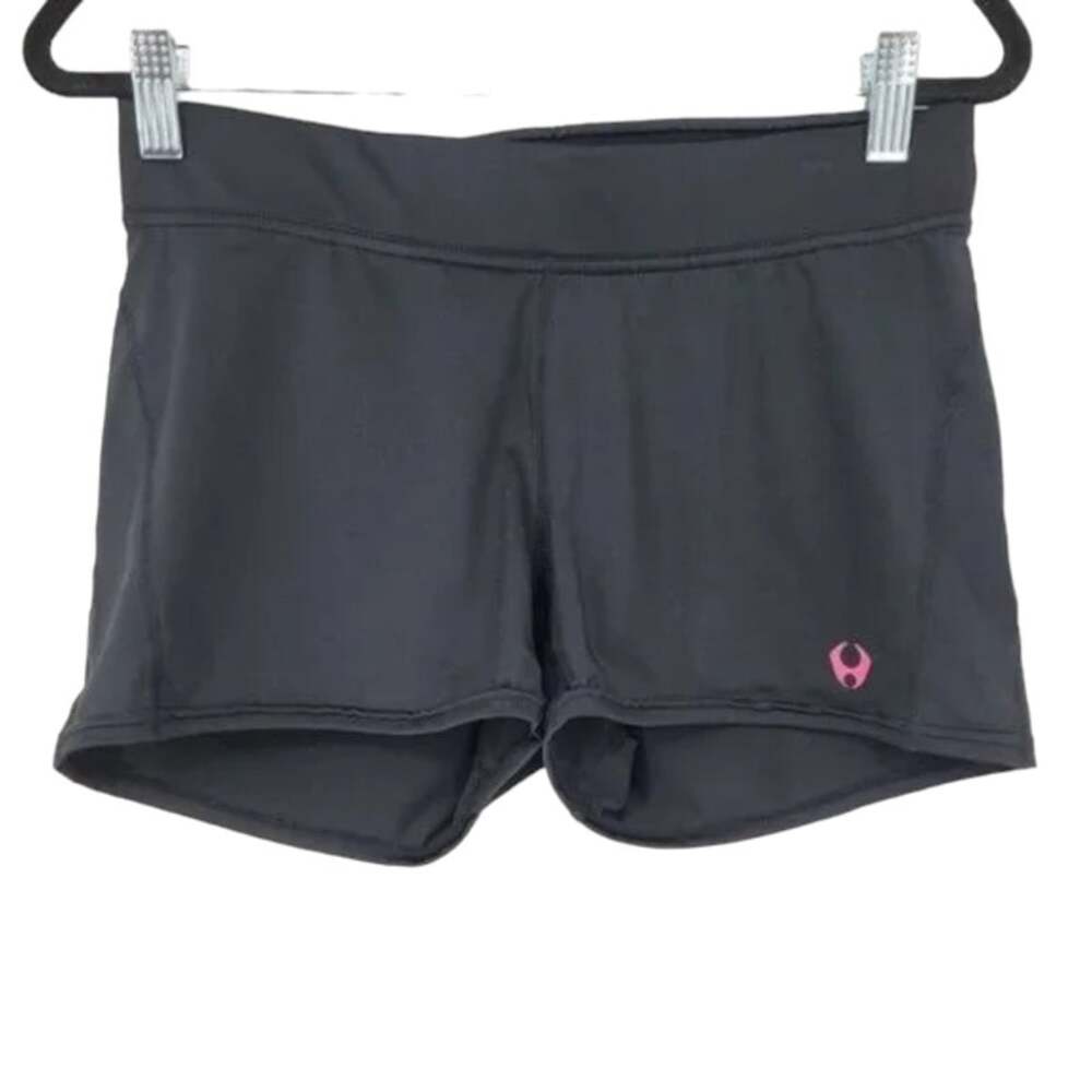 Hylete Black Stretch Athletic Running Gym Crossfit Spandex Shorts Size Large